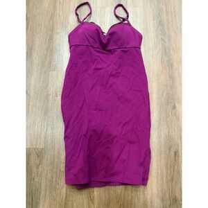 Victorias Secret Miraculous Bra Top Magenta Purple Lace Trim Built in bra 36B